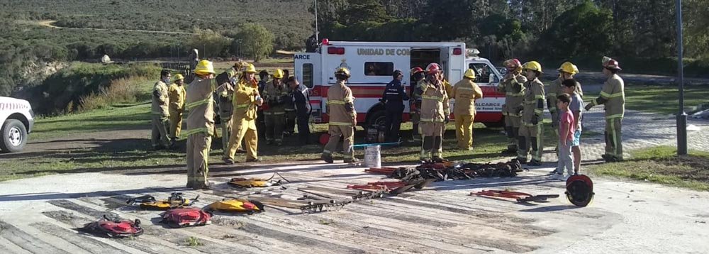 Los Bomberos realizaron una práctica intensiva sobre incendios forestales