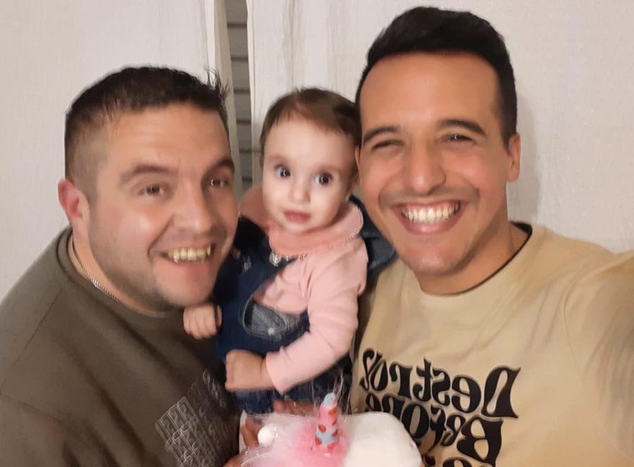 Poza y Cabrelli se reencontraron  con Sofía en el día de su  primer cumpleaños