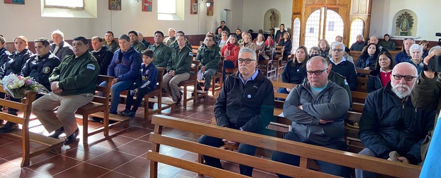 Hubo cermonia para recibir a la Virgen de Luján de Malvinas
