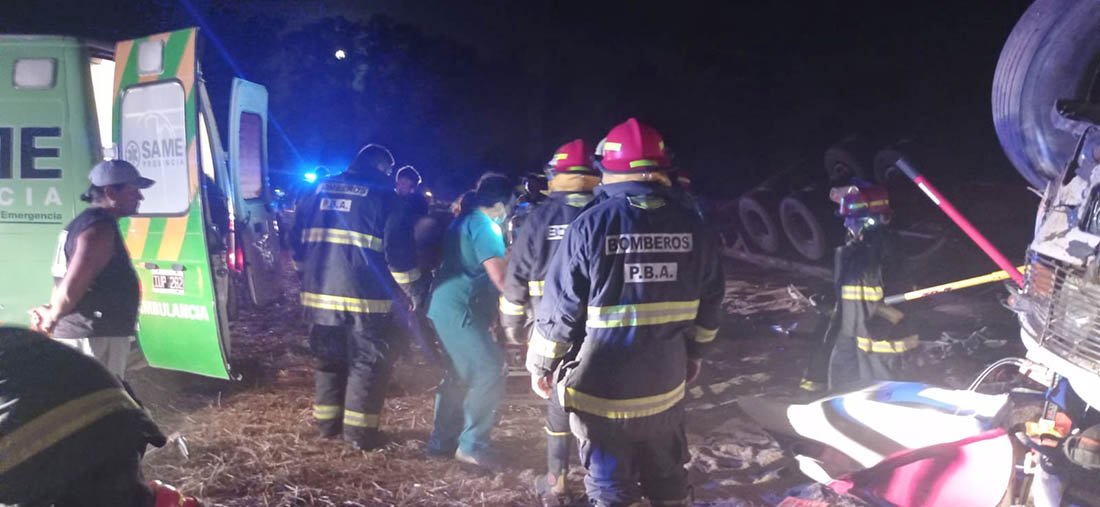Camionero balcarceño resultó herido tras accidente en la ruta 227