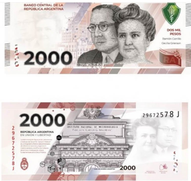 El Banco Central emitirá un billete de 2 mil pesos