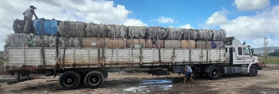Nuevo cargamento de material reciclable