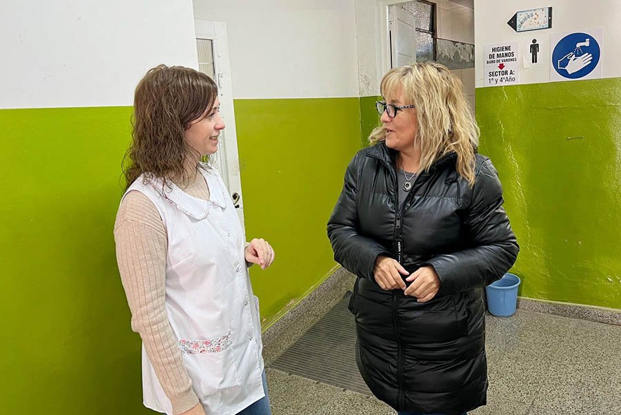 La presidenta del Consejo Escolar visitó las obras de la Escuela Nº 6