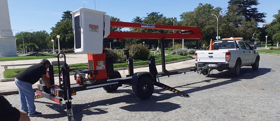 Presentaron una hidrogrúa para trabajos en materia de seguridad