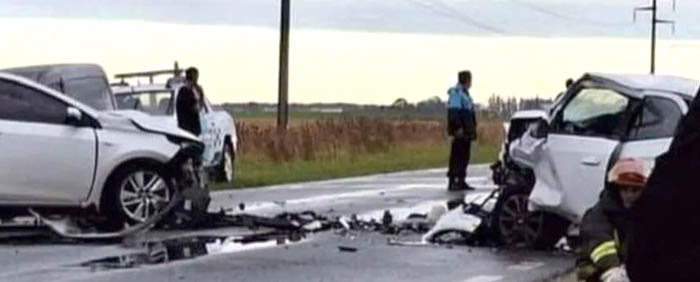 Grave choque frontal con dos heridos en ruta 88