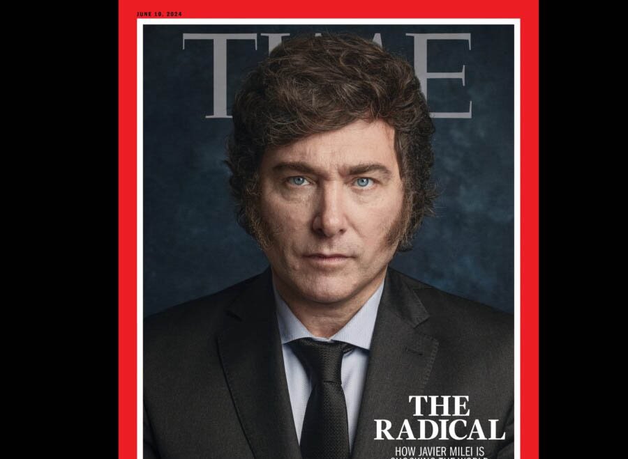 “El radical que sacude al mundo”: Milei en la portada de la revista Time
