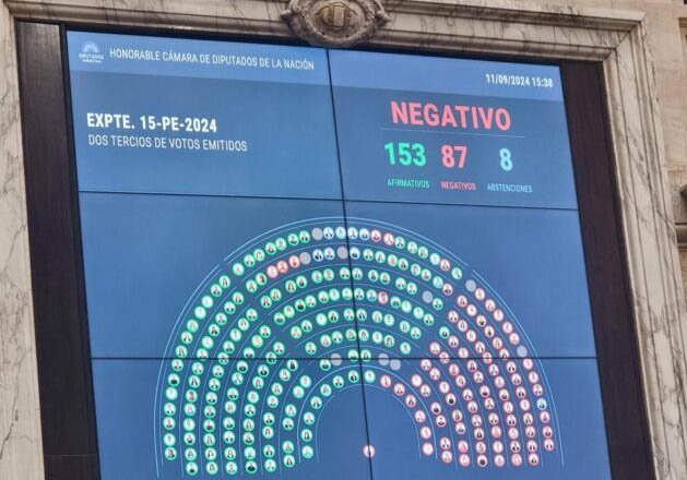 Diputados dejaron firme el veto de Milei al aumento de las jubilaciones
