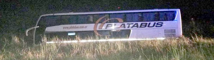 Falleció el conductor de un ómnibus tras despistar en ruta 2